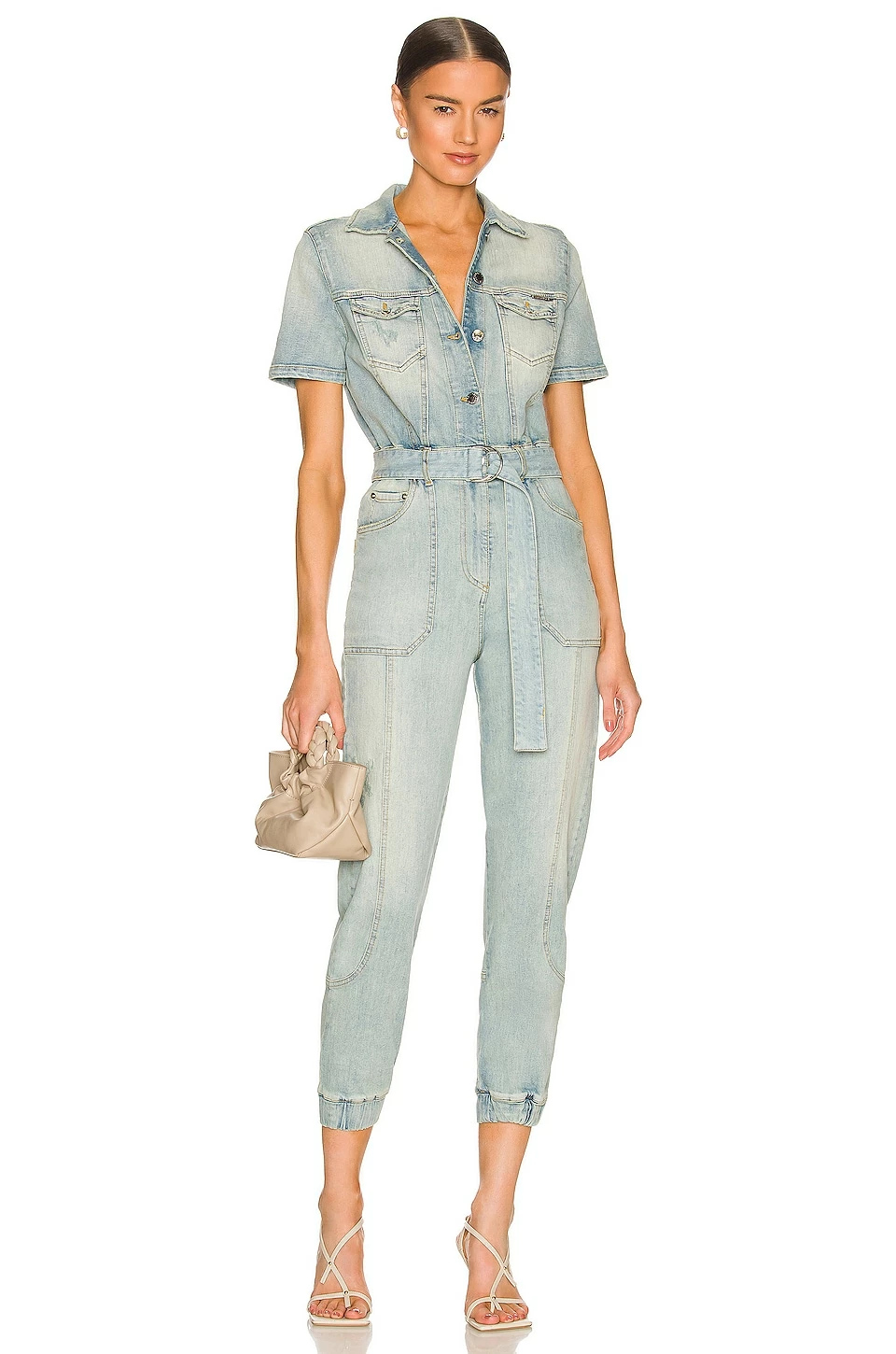 New ⭐ Retrofete Lacey Jumpsuit In Porcelain Blue 👍 1 New ⭐ Retrofete Lacey Jumpsuit In Porcelain Blue 👍