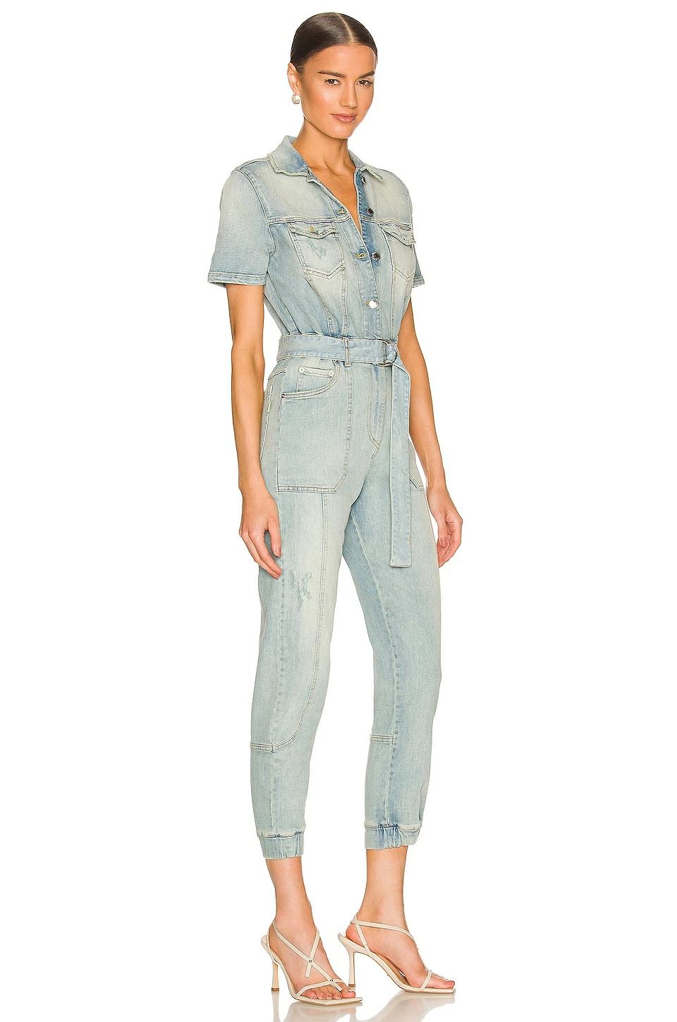 New ⭐ Retrofete Lacey Jumpsuit In Porcelain Blue 👍 2 New ⭐ Retrofete Lacey Jumpsuit In Porcelain Blue 👍 - Image 2