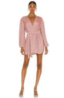 Best Pirce 😍 Retrofete Gabrielle Robe 👗 Dress In Dusty Rose 🎁