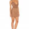 Flash Sale 💯 Retrofete Mich Mini 👗 Dress In Bronze 😍 -retrofete Sales 2022 ROFR WD164 V2