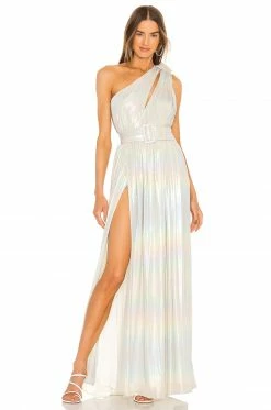 Brand new ๐คฉ Retrofete Andrea ๐ Dress In Gold White ๐งจ