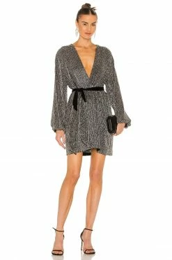 Top 10 🎉 Retrofete Gabrielle Robe In Gunmetal Studded 🔔