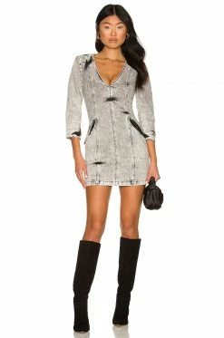 Best reviews of 👏 Retrofete Lilah 👗 Dress In Light Acid Grey 🛒