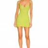 Discount 😉 Retrofete X REVOLVE Astrid 👗 Dress In Lime 🥰 -retrofete Sales 2022 ROFR WD278 V2