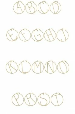Hot Sale 😉 Retrofete Hoop Alphabet Earring In Gold 🌟