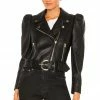 Flash Sale 🎉 Retrofete Tai Leather Jacket In Black 😉 -retrofete Sales 2022 ROFR WO26 V2