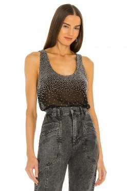 Discount 🎁 Retrofete Marissa Tank In Gunmetal Studded 👍